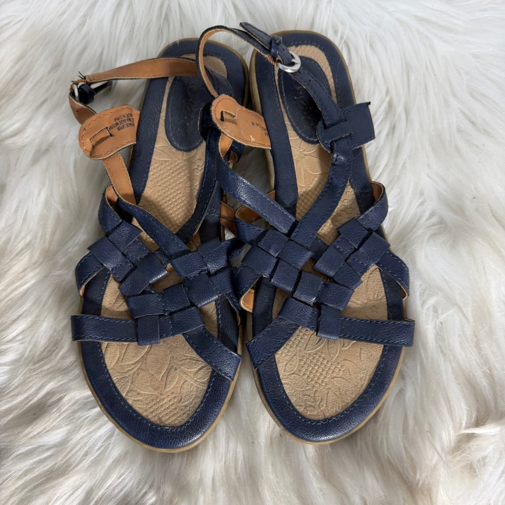 B.O.C. Born Concept Navy Blue Strappy Woven Flat Sandals‎ C64304 CHL 16 Mens 6M